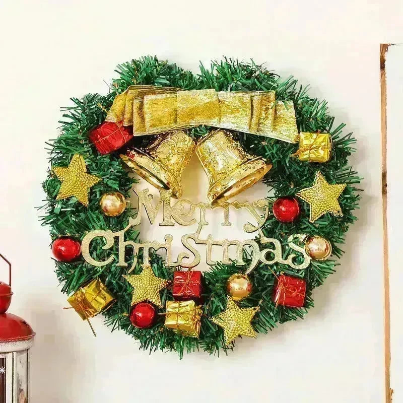 Creative Christmas Door Wreath Christmas Decoration Artificial Garland Wreaths For Car Home Window Wall Decoration - EX-STOCK CANADA
