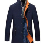 Medium Length Slim Fit And Versatile Stand Collar Men's Coat - EX-STOCK Canada
