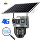 Solar security camera with 4G connectivity and 10x optical zoom on a white background