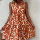 Bohemian Dresses Summer Beach Fashion Loose V-neck Pleated Print Sleeveless Dress For Women - EX-STOCK CANADA