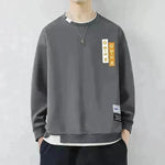 Men's Casual Sweatshirt Round Neck Pullover Top - EX-STOCK CANADA
