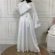 Middle East Dubai Hot Sale Lace Up Satin Muslim Dress - EX-STOCK Canada