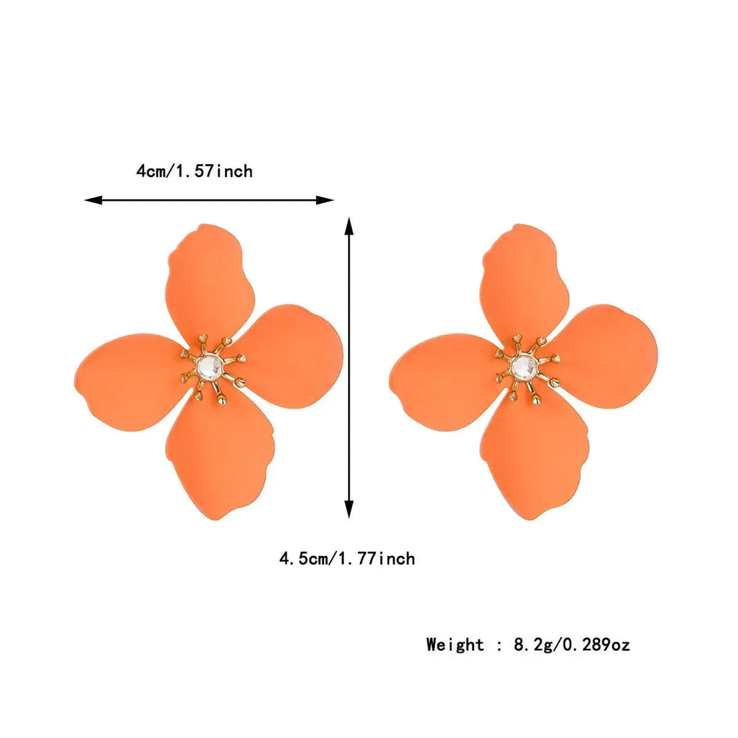 Colorful Flower Stud Earrings European And American Summer High Sense - EX-STOCK CANADA