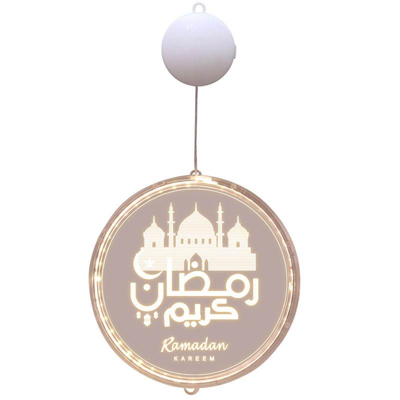 Acrylic Moon Castle Eid Al Fitr Ramadan Hanging Lamp Battery - EX-STOCK Canada