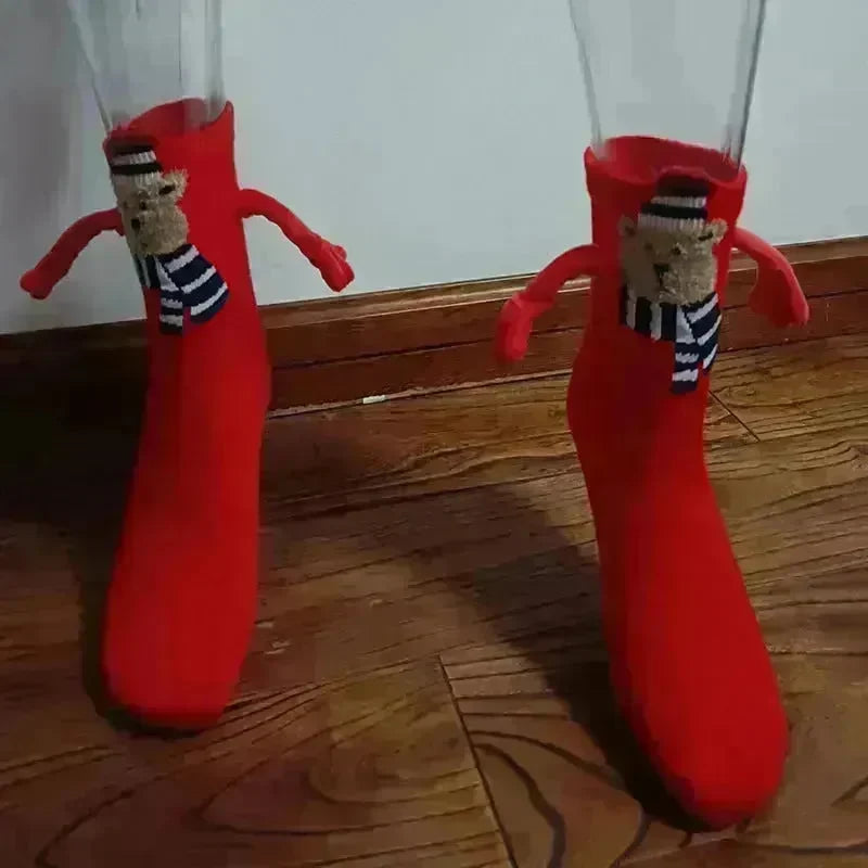 Christmas Stockings Autumn Winter Cotton Magnet Lodestone Hand Tube Socks - EX-STOCK CANADA