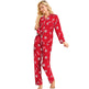 Holiday Pajamas Women's Lapel Cardigan Long Sleeve Pants Suit Women's EX-STOCK Canada 