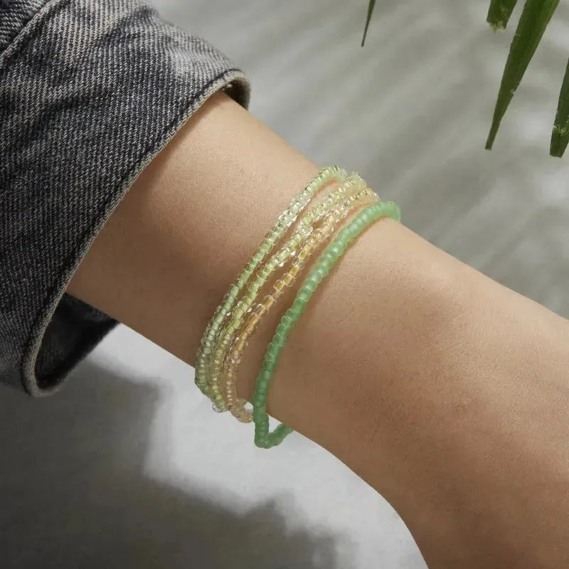 Luminous Bead Colored Beaded Anklet Bracelet - EX-STOCK CANADA