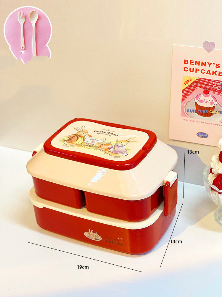 Student's Cute Multi-tiered Lunch Box Japanese Bento EX-STOCK