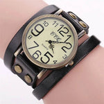 First Layer Cowhide Retro Watch Retro Three-circle Watch Men's And Women's Casual Watch - EX-STOCK Canada