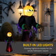 HOMCOM 7 Halloween Inflatable Outdoor Decoration Reaper Ghost Pumpkin, Blow Up LED Yard Decor For Garden, Lawn, Party, Holiday, Waterproo - EX-STOCK Canada