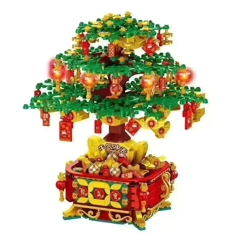 DIY Building Blocks Music Box Christmas Tree Model Desktop Decoration Ornaments Gift Box For Woman Kids Present New Year Gifts - EX-STOCK CANADA