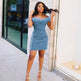 Women's Dress Fashion Denim Off-shoulder - EX-STOCK Canada