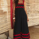 Flowers Print Wavy Pattern Suspender Long Dress For Women Fashion A-Line Beach Dresses Womens Clothing - EX-STOCK CANADA