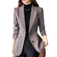 Fashion Personality Woolen Business Formal Blazer jacket Women - EX-STOCK Canada