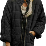 Casual Winter Cotton Padded Loose Pockets Long Sleeved Jacket Women - EX-STOCK CANADA