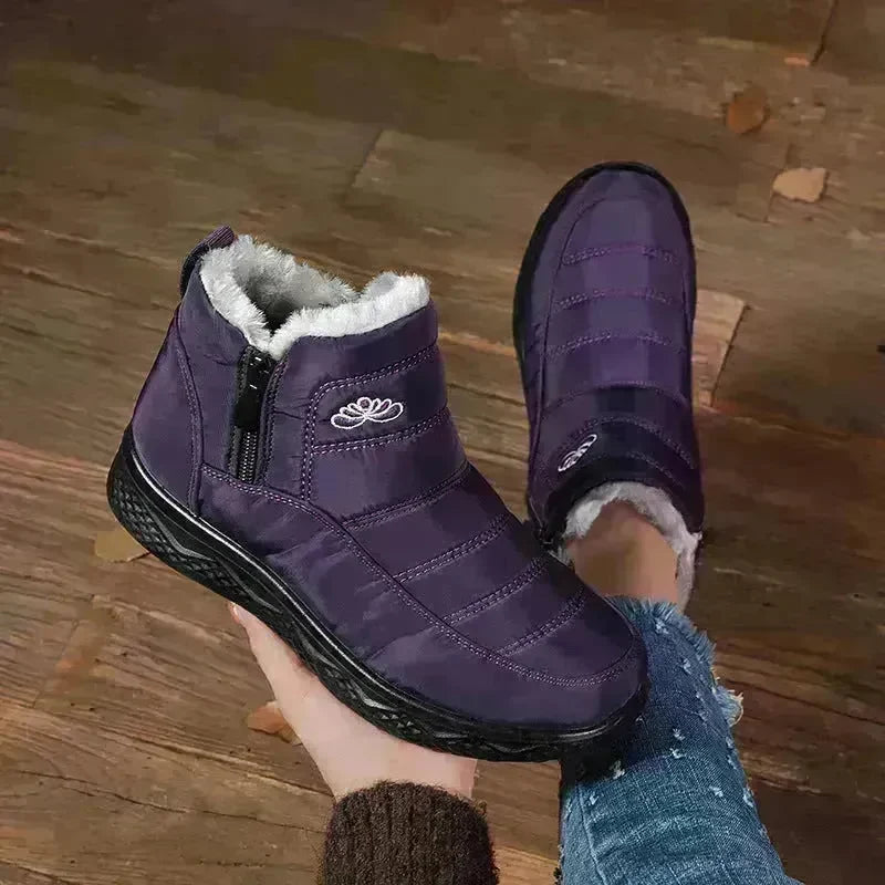 Winter Women's Cotton-padded Thick fleece lined Ankle Snow Boots - EX-STOCK CANADA