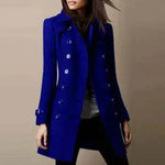 Ladies Spring Winter Long Jacket Wool Trench Coat Winter Workwear - EX-STOCK Canada