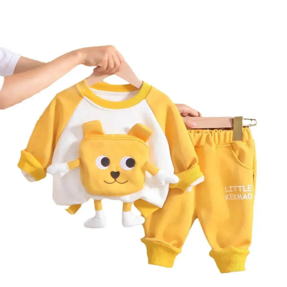 Neutral Cartoon Autumn Clothes Suit Western Style Neutral two piece for kids - EX-STOCK Canada