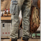 Sprin Autumn Retro Slim Fit Straight Leg Casual Distressed Denim Jeans Cargo Pant Men - EX-STOCK Canada