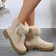 Warm Plush Boots Winter Fashion Side-Zipper Snow Boot For Women Outdoor Thickened Low-heeled Shoes - EX-STOCK CANADA