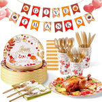 Thanksgiving Disposable Plates And Napkins Party Supplies Tableware Dinnerware Set - EX-STOCK CANADA