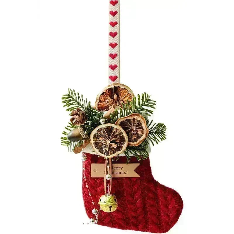 Christmas Decoration Knitted Christmas Stockings Scene Layout - EX-STOCK CANADA