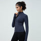 Long Sleeve Workout top for women Slim fit Athletics Sport Zip up Gym top - EX-STOCK Canada