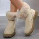 Warm Plush Boots Winter Fashion Side-Zipper Snow Boot For Women Outdoor Thickened Low-heeled Shoes - EX-STOCK CANADA