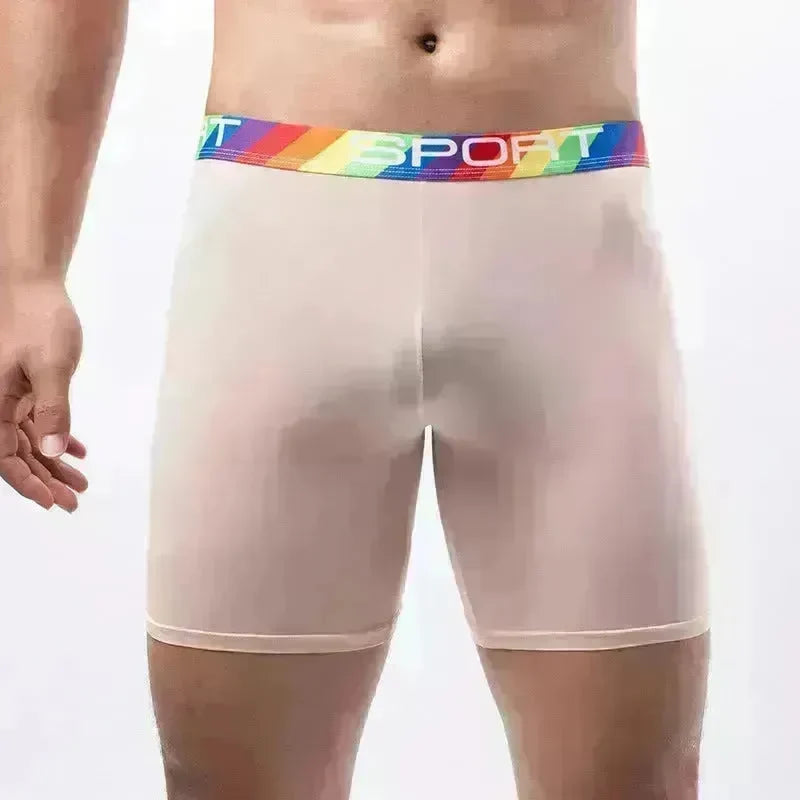 Summer Sports Spandex Plain Boxer Short Underwear for Men - EX-STOCK CANADA