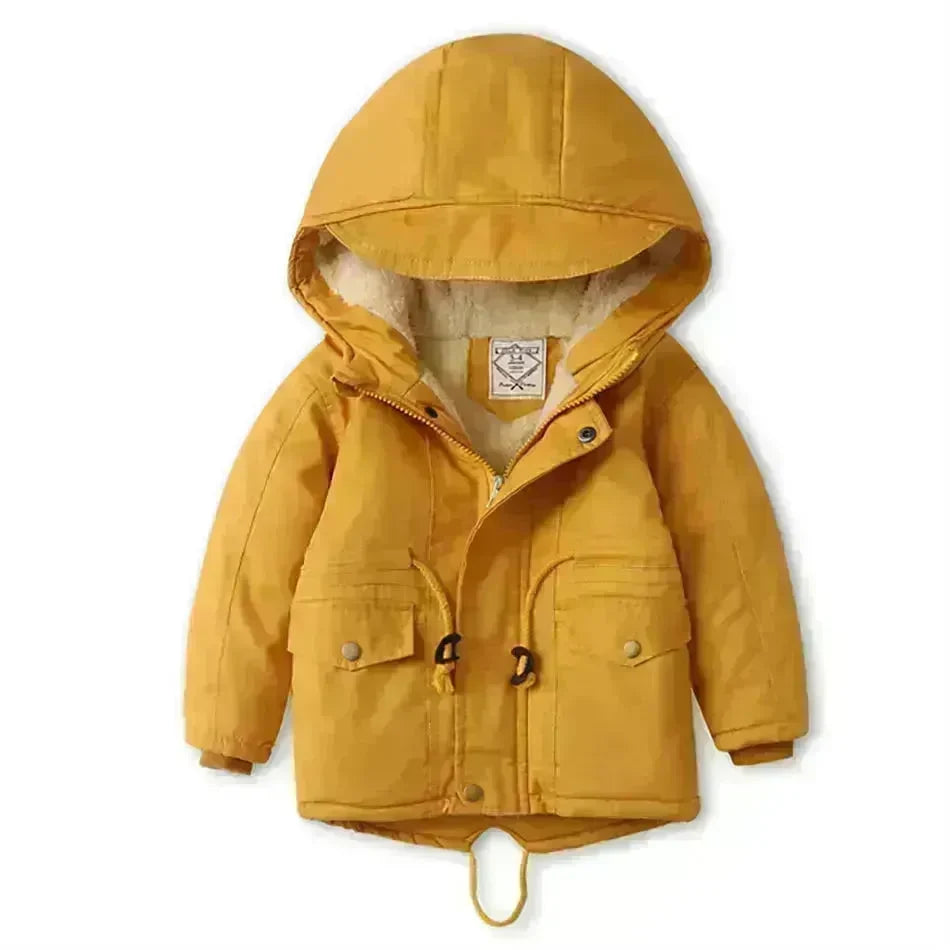 Children Cashmere Hoodie Windproof Winter jacket kids - EX-STOCK CANADA