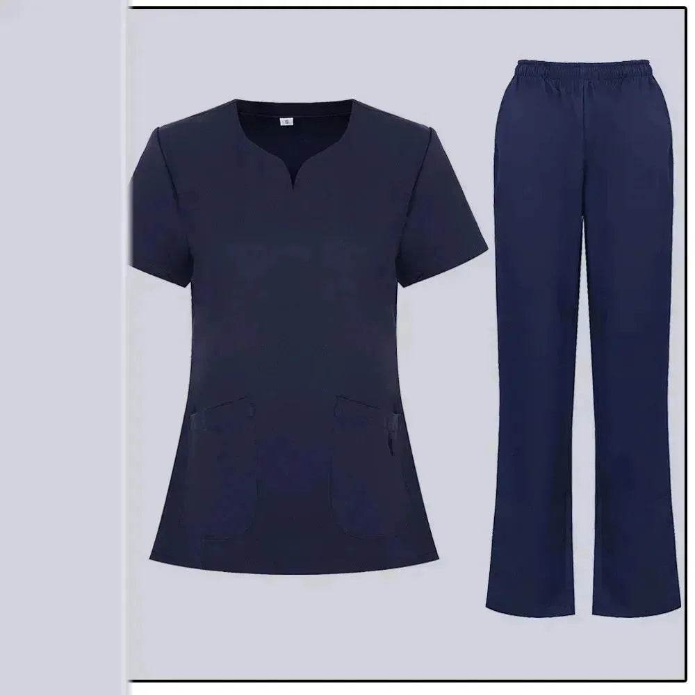 Women Nurse Uniform Female - Hospital Nurse Costume - V Neck Top Pants Set - EX-STOCK Canada
