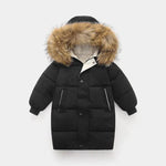 Big Fur Collar Mid-length Medium And Large Children's Clothing Thick Winter Wear Coat - EX-STOCK Canada
