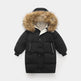 Big Fur Collar Mid-length Medium And Large Children's Clothing Thick Winter Wear Coat - EX-STOCK Canada