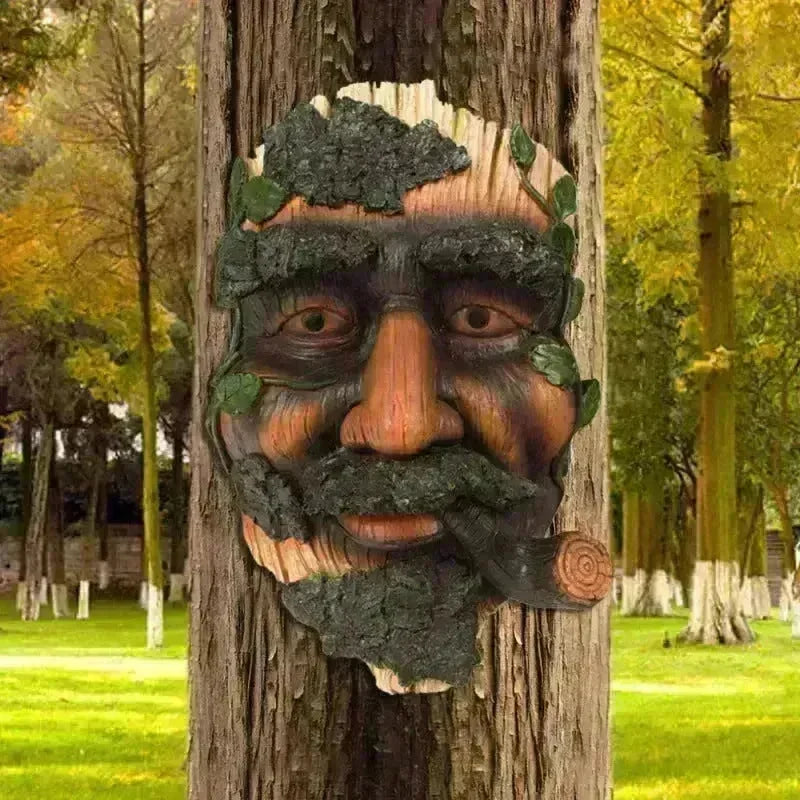 Smoker Man Wooden Resin Craft Ornaments Wall Decor - EX-STOCK CANADA