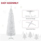 7' Pencil Christmas Tree, Slim Artificial Xmas Tree With Realistic Branches, Sturdy Metal Stand, White EX-STOCK Canada 