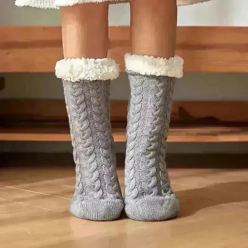 Winter Warm Knitted Plush Floor Socks Home Indoor Non-slip Carpet Socks For Men And Women - EX-STOCK CANADA