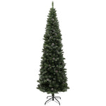 7ft Artificial Pencil Christmas Tree With 980 Branches, Pinecones, Metal Stand, Realistic Xmas Tree For Home EX-STOCK Canada 