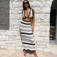 Women's Fashion Striped Texture Holiday Casual Dress Suit - EX-STOCK CANADA