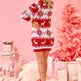 Mini Jumper dress Winter Christmas Sweater Dress Deer Jacquard dress - EX-STOCK Canada