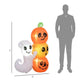 HOMCOM 5ft Inflatable Halloween Decoration Ghost And Pumpkin, Blow Up Outdoor LED Yard Display, Waterproof - EX-STOCK Canada