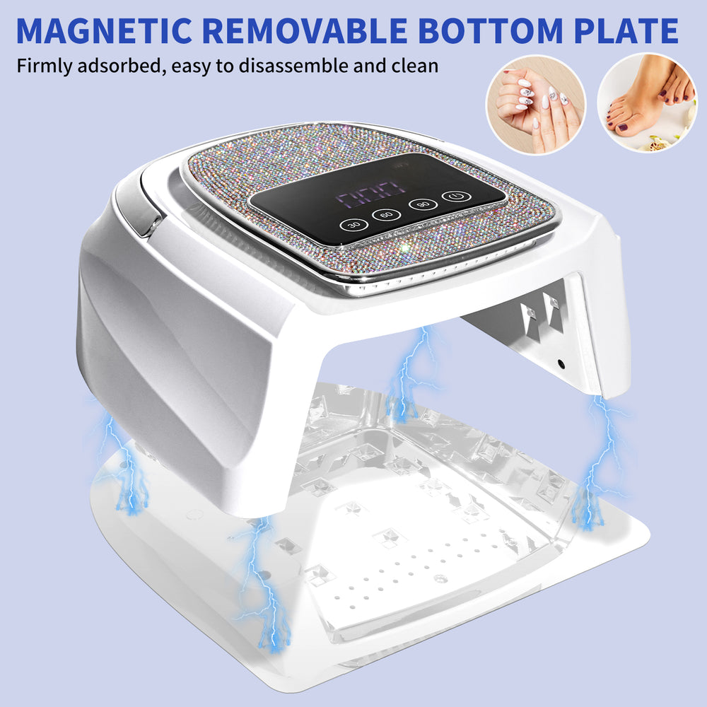 Rechargeable UV LED Nail Lamp, Cordless Nail Lamp For Gel Polish, UV Nail Lamp With 4 Timer Setting And Handle, Professional Nail UV Light For Gel Nails With 30 Beads For Salon And Home EX-STOCK Canada 