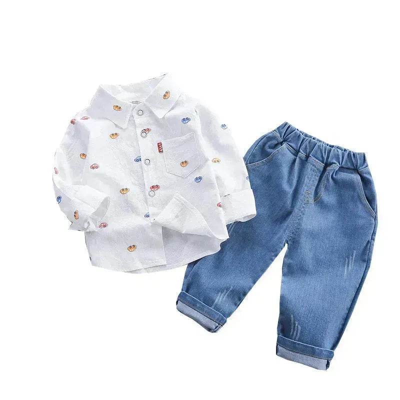 Children's Clothing Autumn Clothing Casual Long sleeve Shirt Two-piece for Boys - EX-STOCK Canada
