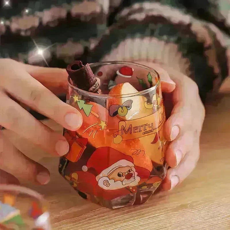 2024 Christmas Gift High Beauty Creative Cup Christmas Snowman Glass Cup High Temperature Resistant - EX-STOCK CANADA