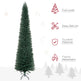 7FT Artificial Christmas Tree Xmas Pencil Tree Holiday Home Indoor Decoration With Foldable Black Stand For Party, Green EX-STOCK Canada 