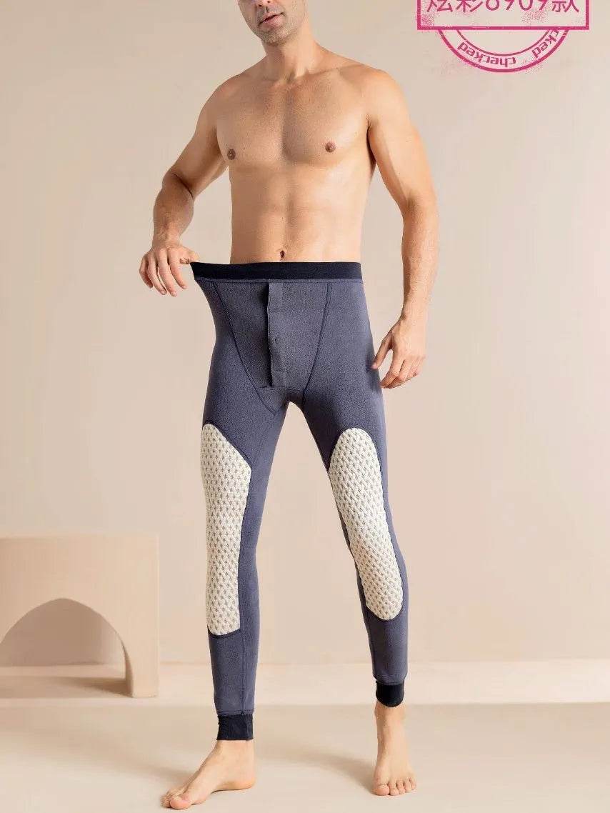 Men's Cotton Pants Graphene Waist Support Fleece-lined Long John - EX-STOCK Canada