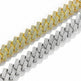 Cubic Copper Inlaid Zircon stone 14mm Diamond Cuban Link Chain necklace - EX-STOCK CANADA