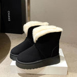 Winter Warm Snow Boots New Fashion Foldable Fleece Cotton Shoes For Women Plus Velvet And Thickened Plush Ankle Boots - EX-STOCK Canada