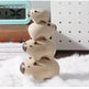 Wooden Capybara Stacking Figurines, Natural & Brown, 4-Piece Set 3