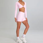 European And American High-intensity Sports Suit Outdoor Running Nude Feel Workout Clothes Slimming High Waist - EX-STOCK CANADA