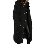 Chunky Long Knitted Hoodie winter Long Cardigan  sweater Jacket women - EX-STOCK CANADA